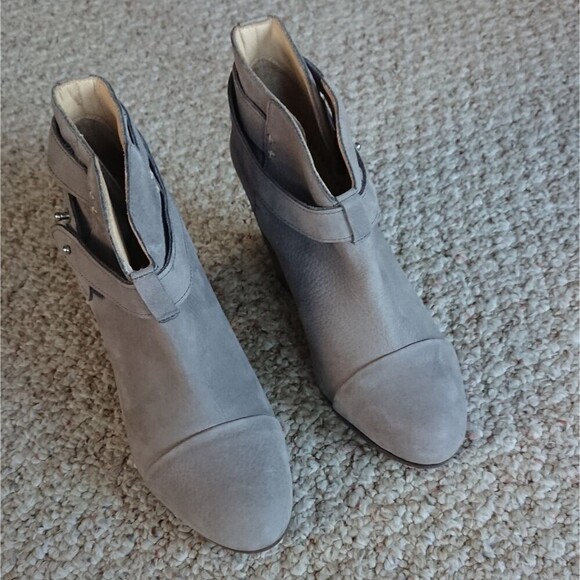 Rag & Bone Harrow Suede Ankle Boot Granite Gray size 37 - Picture 2 of 12